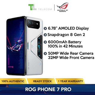 Asus ROG Phone 6 Pro Snapdragon 8+ Gen1 18+512GB Android 12 5G Gaming Phone  White (AI2201 D-2D038WW)