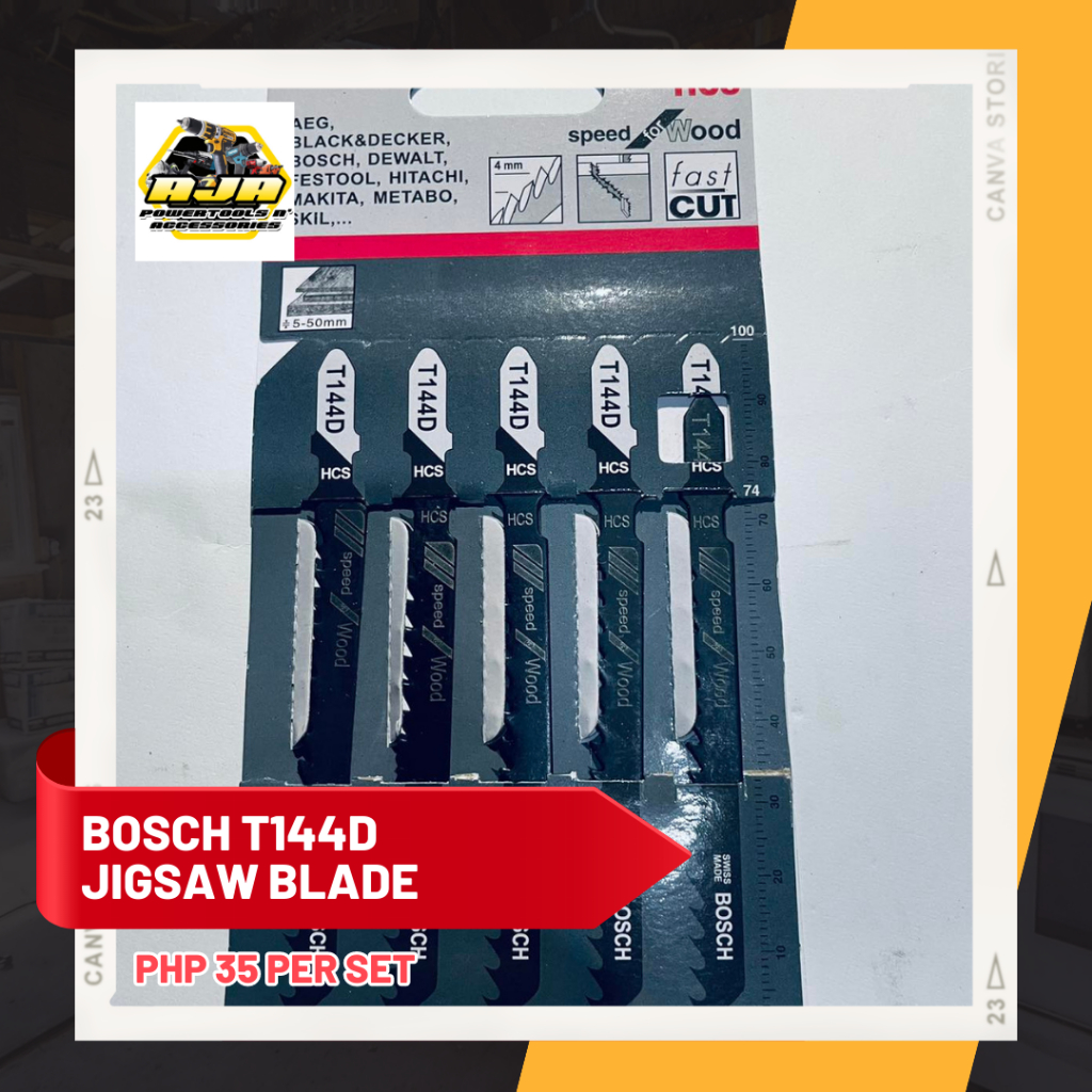Bosch T144D Jigsaw Blade for wood cutting 35 pesos for 5 pieces