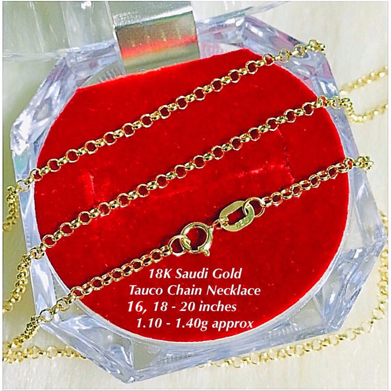 18K Saudi Gold Tauco/Rolo Chain Necklace (nasasangla) | Shopee Philippines