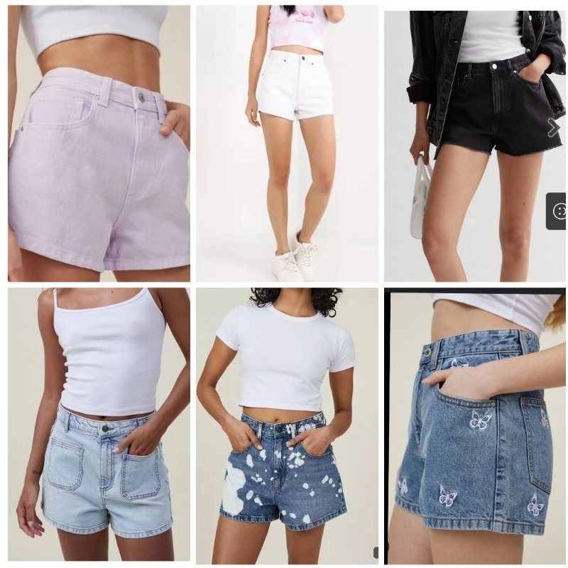 Cotton On Mom HighRise Shorts Shopee Philippines