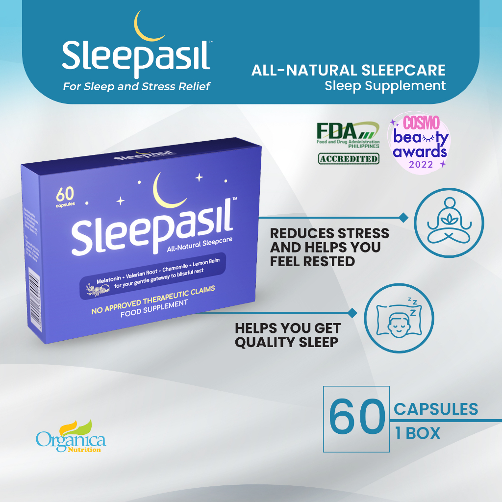 [ For Sleep & Stress Relief ] Sleepasil Melatonin Supplement (60
