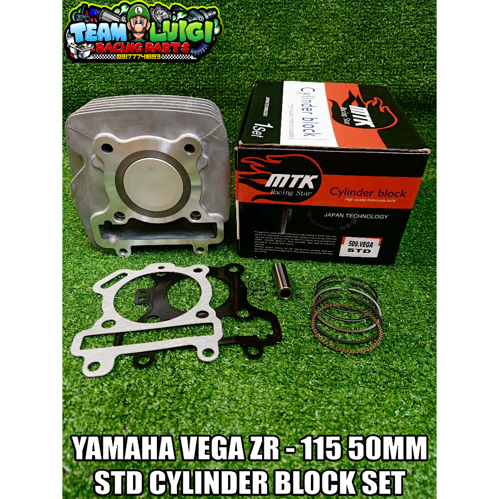 MTK CYLINDER BLOCK SET FOR YAMAHA VEGA ZR 115 50MM STANDARD | Shopee ...