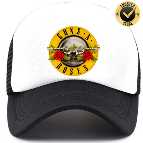 HIGH QUALITY GUNS N ROSES Mesh Cap Net Cap Trucker Hat Baseball Cap ...