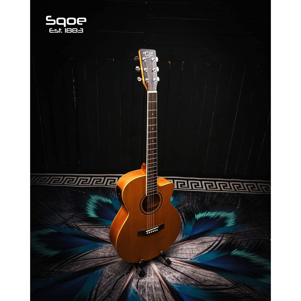 Qte 41’ inches Acoustic Guitar with Builtin Pickup Tuner Shopee