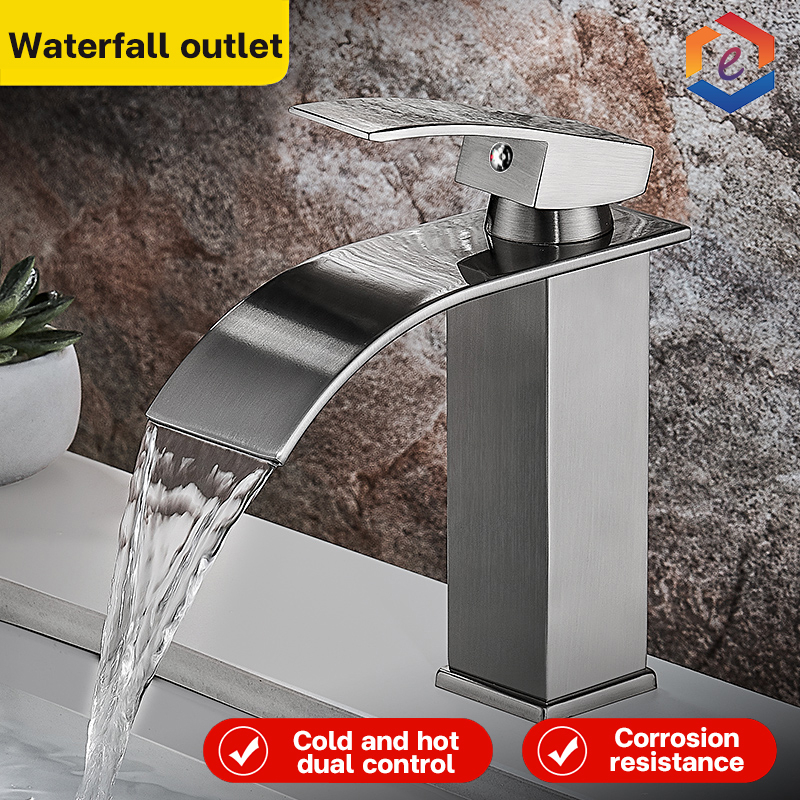 Bathroom Faucet Stainless Steel Hot & Cold lavatory Faucets tall all