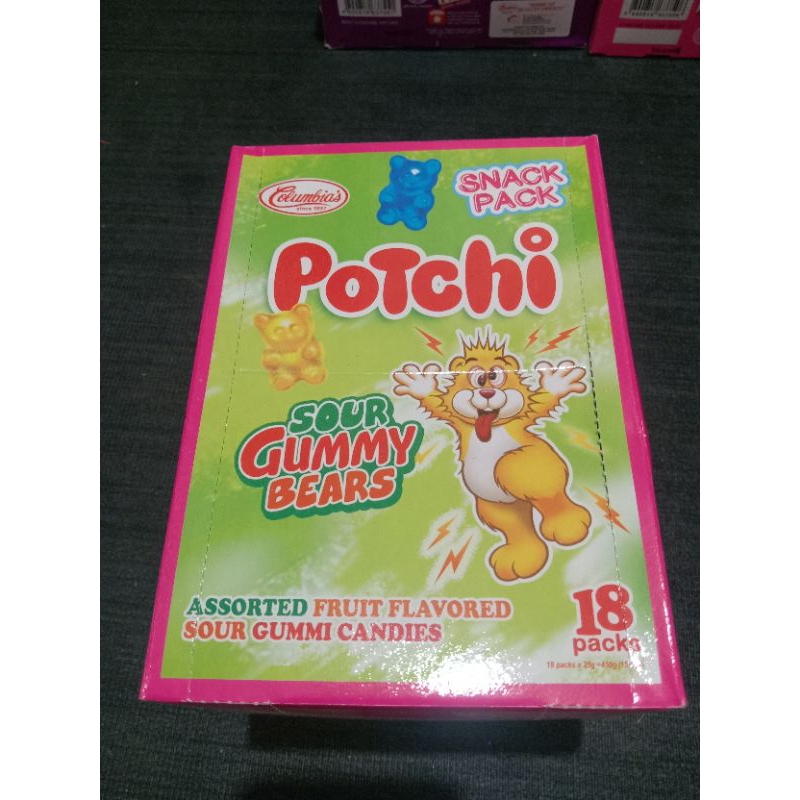 Potchi Sour Gummy Snack Pack 18 packs x 12g = 450g | Shopee Philippines