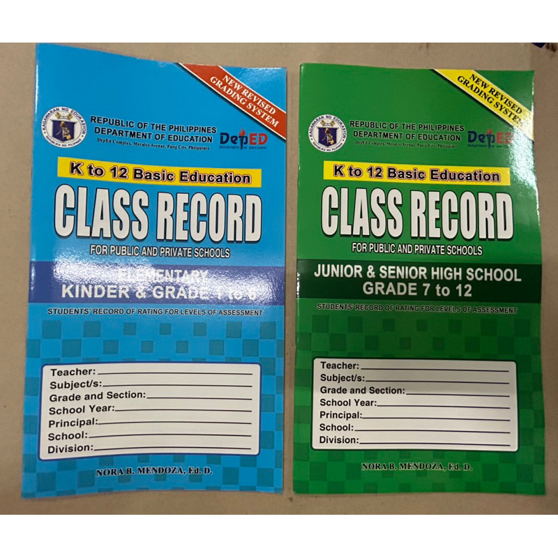 K to 12 CLASS RECORD Shopee Philippines