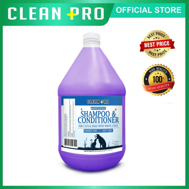 BEST PRICE Clean Pro Whitening Shampoo Conditioner For Dogs Cats Whitening Coat 1 Gallon Shopee Philippines