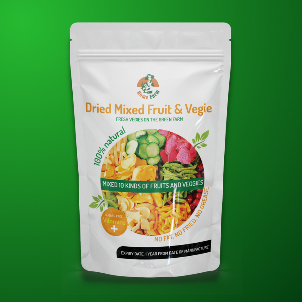 HOMEFARM Dried Fruits And Vegetables Snacks Mix Healthy 10 Ttypes