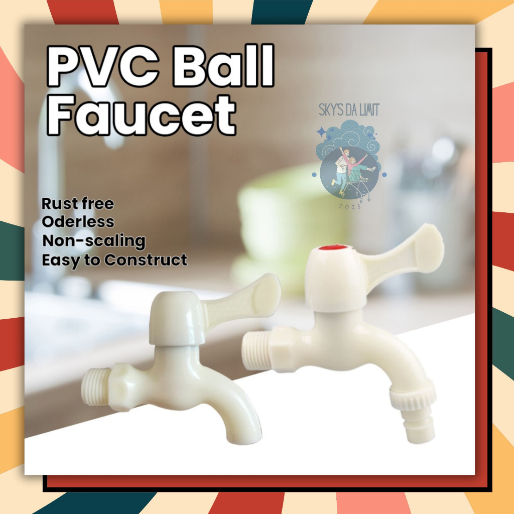 SKY'S EasytoInstall Plastic PVC Sink Gripo / Faucet with Hose Bibb at