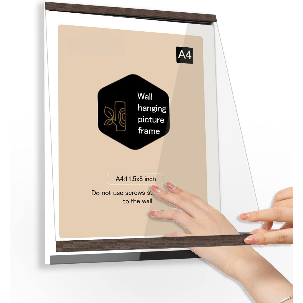 Acrylic WALL Sign Holder A5 A4 photo wall wall display frame