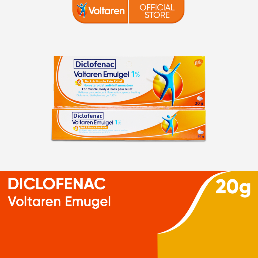 Voltaren 1% Emulgel 20g Diclofenac for Relief of Joint, Body Pain and ...