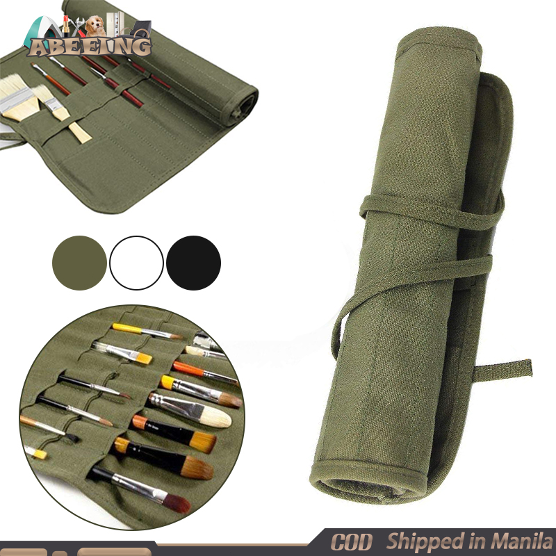 16 Slot Paint Brush Bag Art Paint Brush Holder Artist Paint Brush Roll