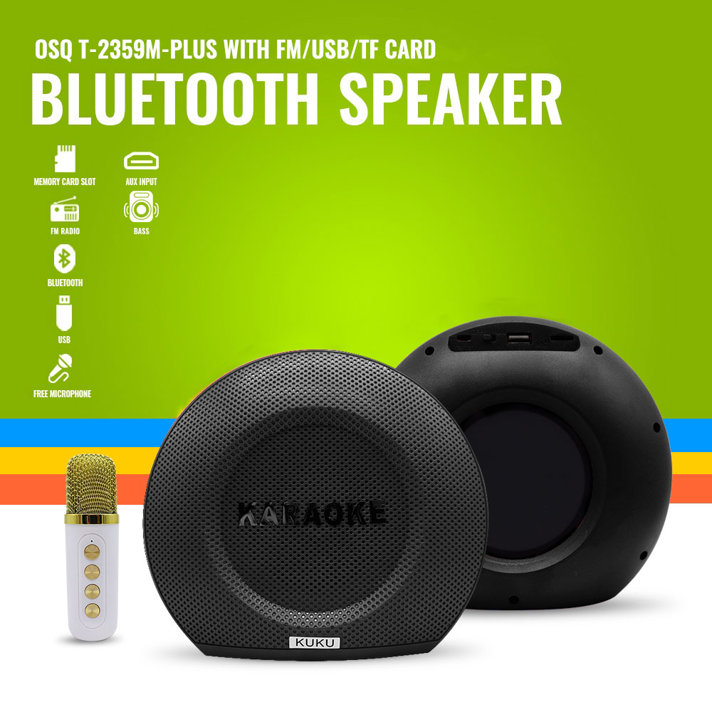 OSQ Super Bass Portable Bluetooth Speaker T2359 with Free Microphone