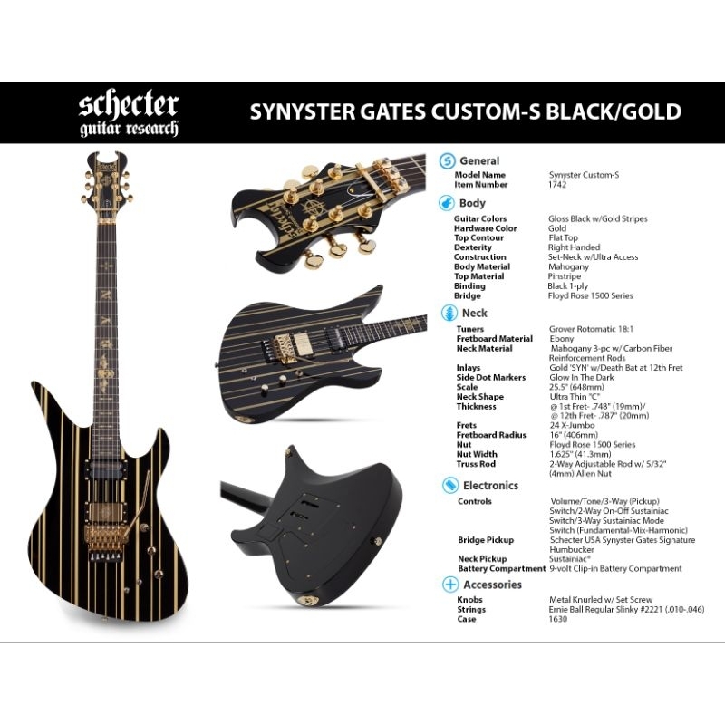 シェクター Synyster Gates Custom-S（Electric Guitar Schecter
