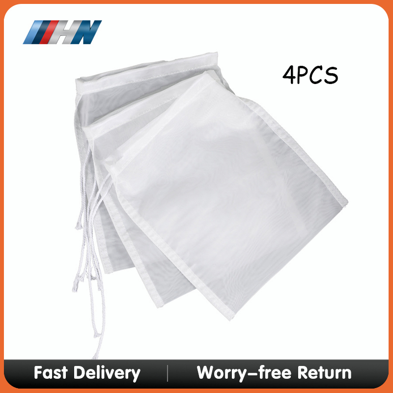 4 Pack Cheesecloth Bags Reusable Cold Brew Bag Nylon Fine Mesh Cheese