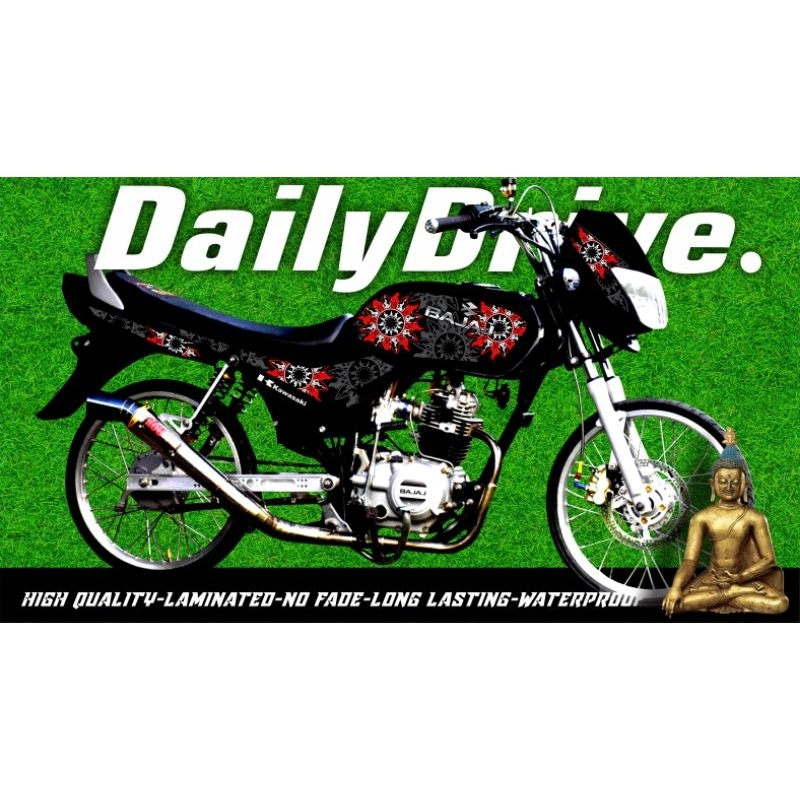kawasaki Bajaj Ct 100 125 Decal Stickers Sun Concept Design