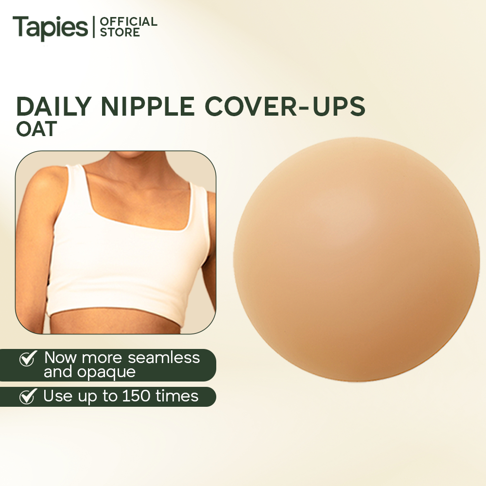 Tapies Daily Nipple CoverUps in Oat [Seamless, Opaque, Silicone Nipple