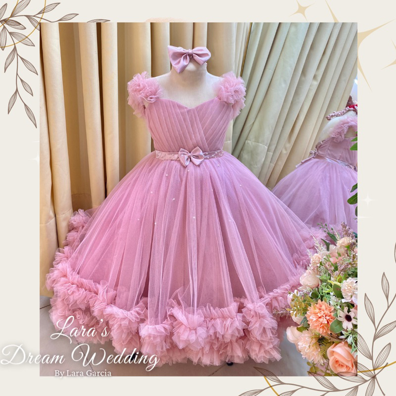 FLITTED RAFFLES GOWN FOR BIRTHDAY/ ABAY/ PICTORIAL GOWN FOR THE BABY ...