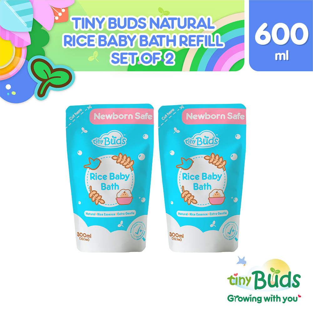 Tiny Buds Natural Rice Baby Bath Refill 300ML - Set of 2 | Shopee ...