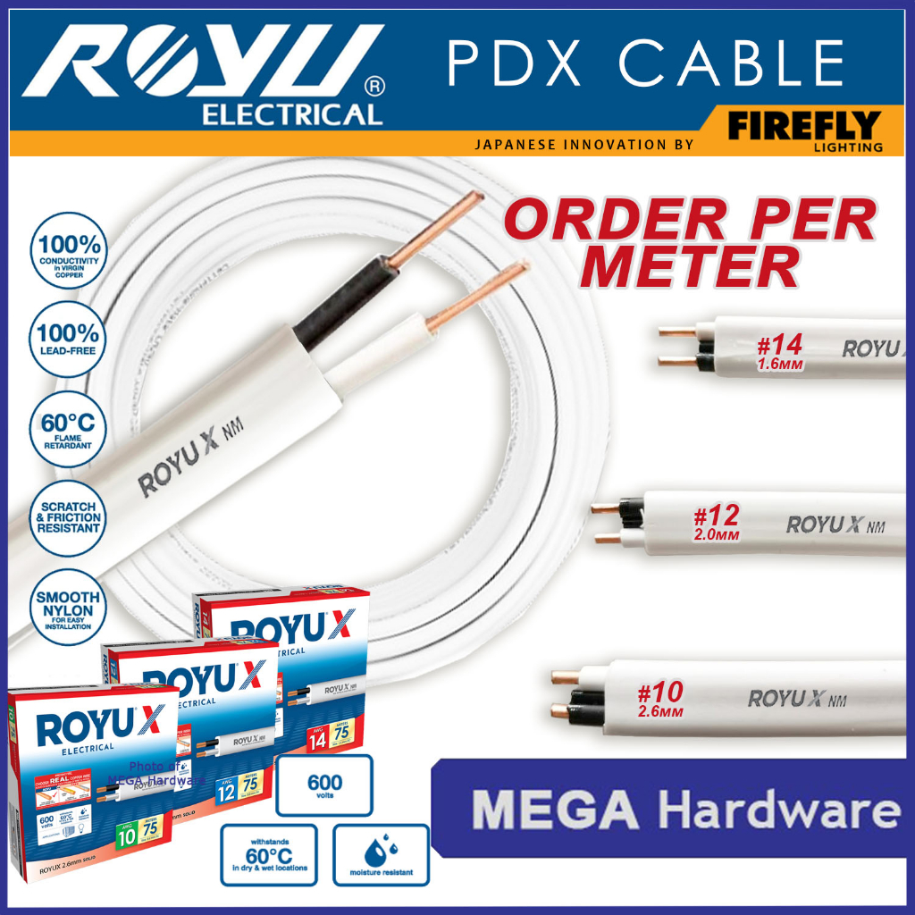 ROYU ROYUX PDX Wire / Duplex Solid Wire / Dual Flat Wire 10 12 14