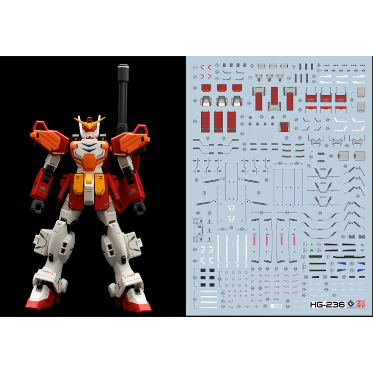 EVO Fluorescence HG236 Gundam Decal Gundam HG 1/144 Heavyarms Gundam