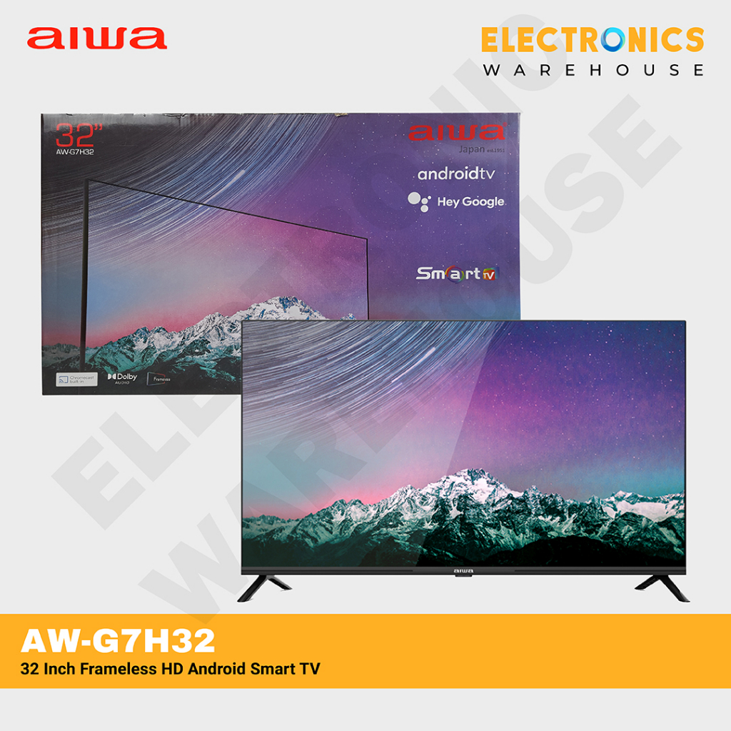 AIWA AWG7H32 32 Inch Frameless HD Android Smart TV Shopee Philippines