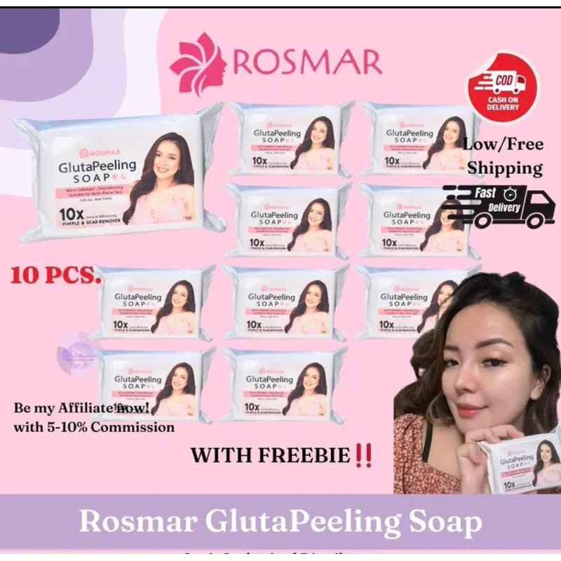 Rosmar Gluta peeling Soap 10pcs | Shopee Philippines