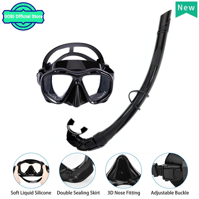 GOBI Snorkeling Set For Adult Full Face Snorkeling Freediving Mask ...