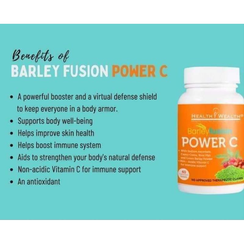 Barley Fusion POWER-C (consist 40 capsules in 500mg) | Shopee Philippines