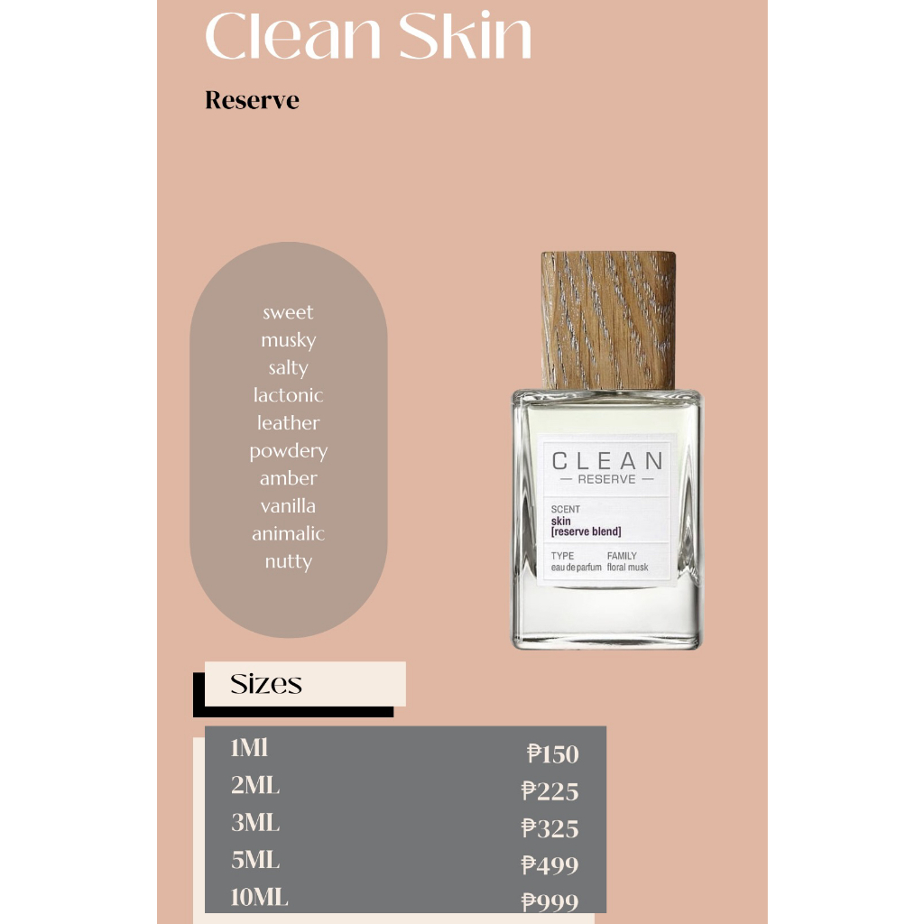 Clean Skin Reserve Edp Decant | Shopee Philippines