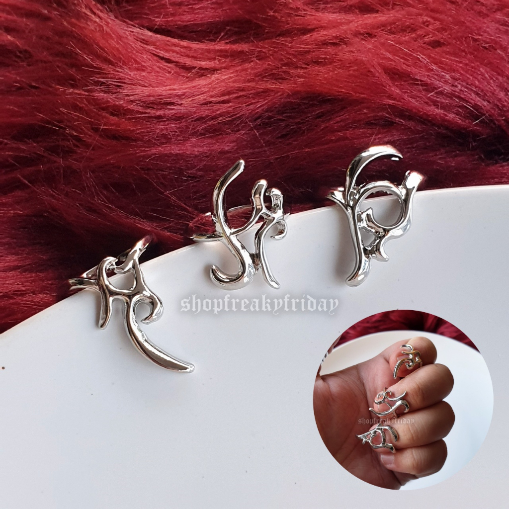 y2k Finger Cuff Ring Gothic Harajuku Punk Grunge Cybercore | Shopee ...