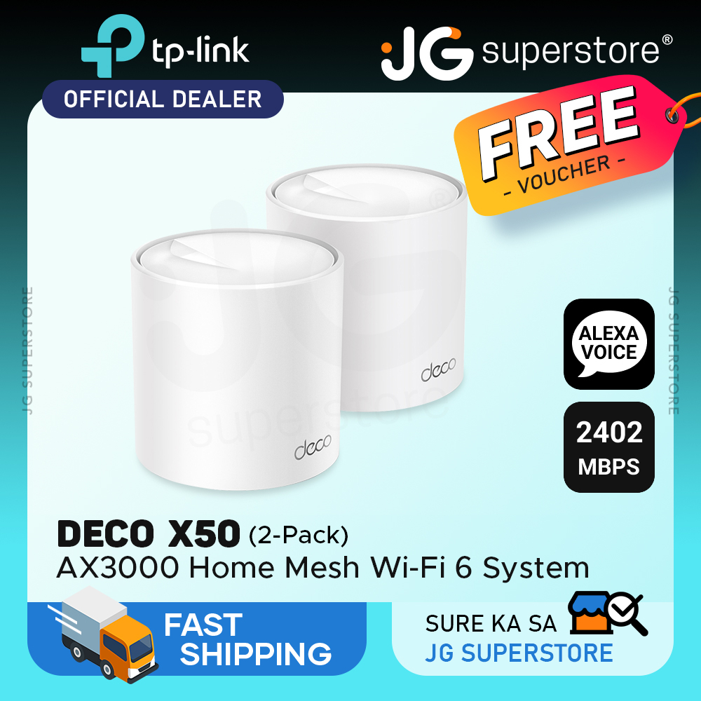 TP-Link Deco X50 (2-Pack) AX3000 Whole Home Mesh Dual Band Wi-Fi 6 ...