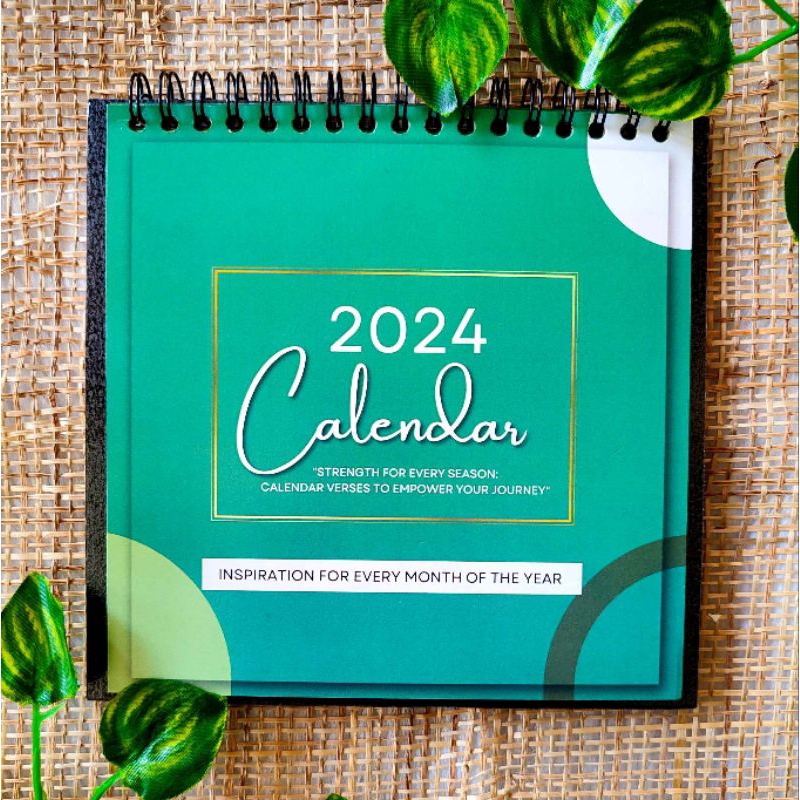 DESK CALENDAR 2024 (GREEN) Shopee Philippines