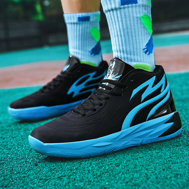New Sneakers Trending Highcut Basketball Rubber Spike Shoes For Men ...