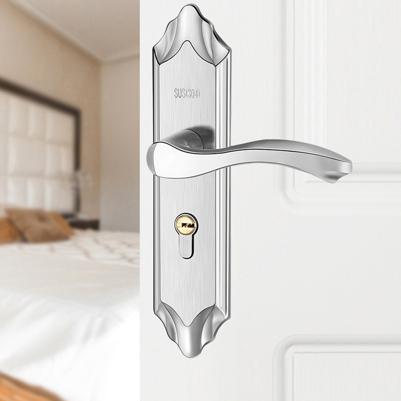 Door knob 304 stainless steel Double lock Door Knob set AntiTheft Room