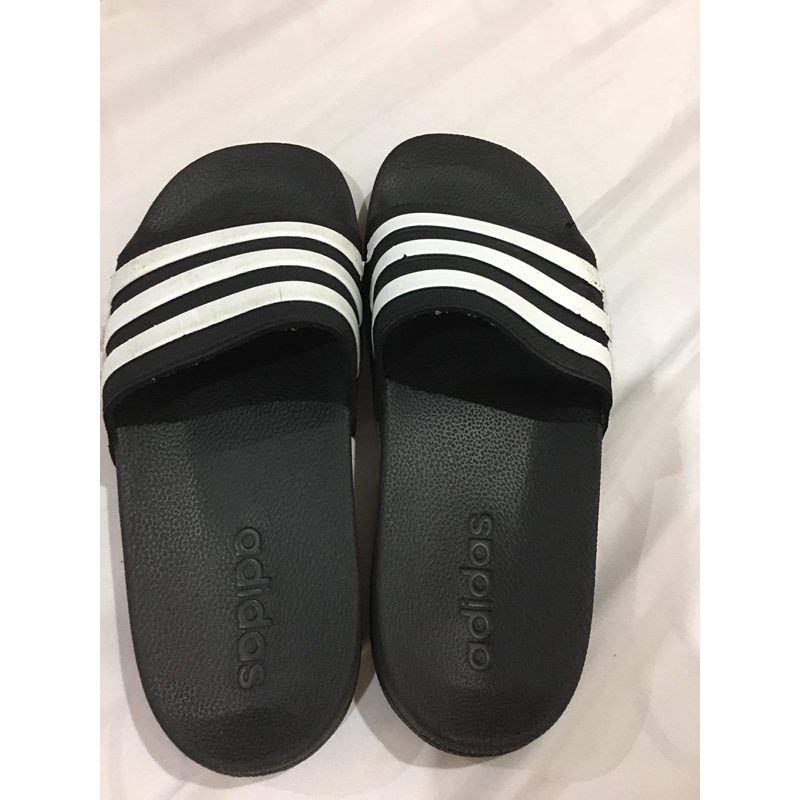 adidas slides black and white | Shopee Philippines