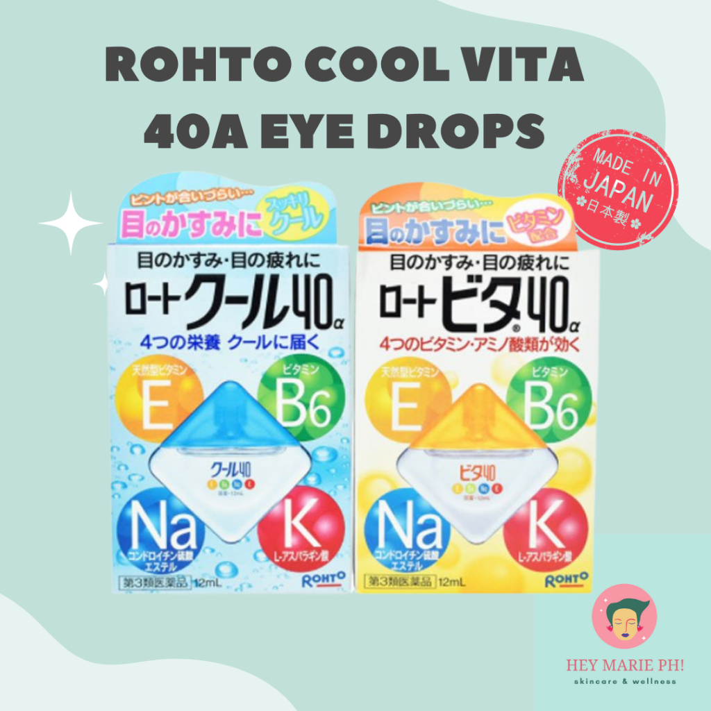 Rohto Vita 40a Eye Drops Made in Japan for Tired Eyes and Eyestrain