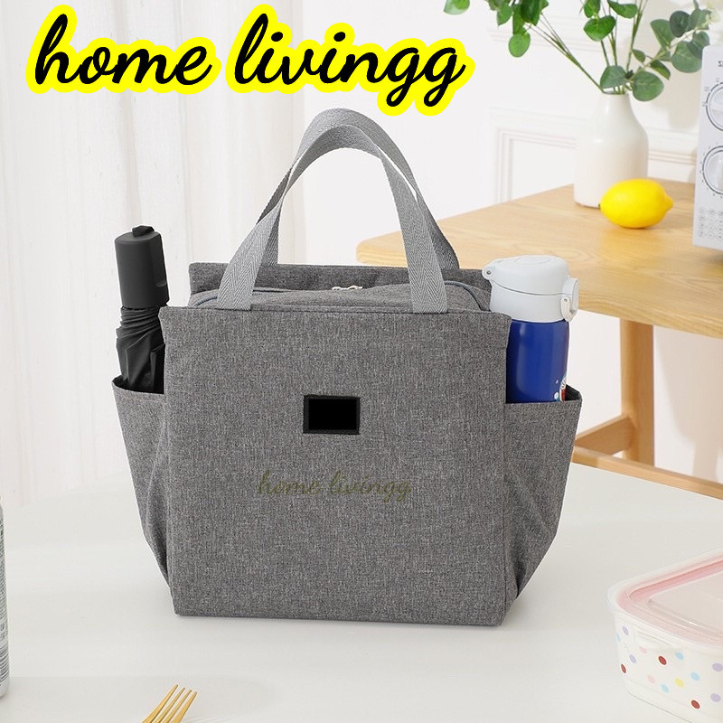 【Ready Stock Manila】Insulation HOT-COLD Lunch Bag Canvas Bags Fresh ...