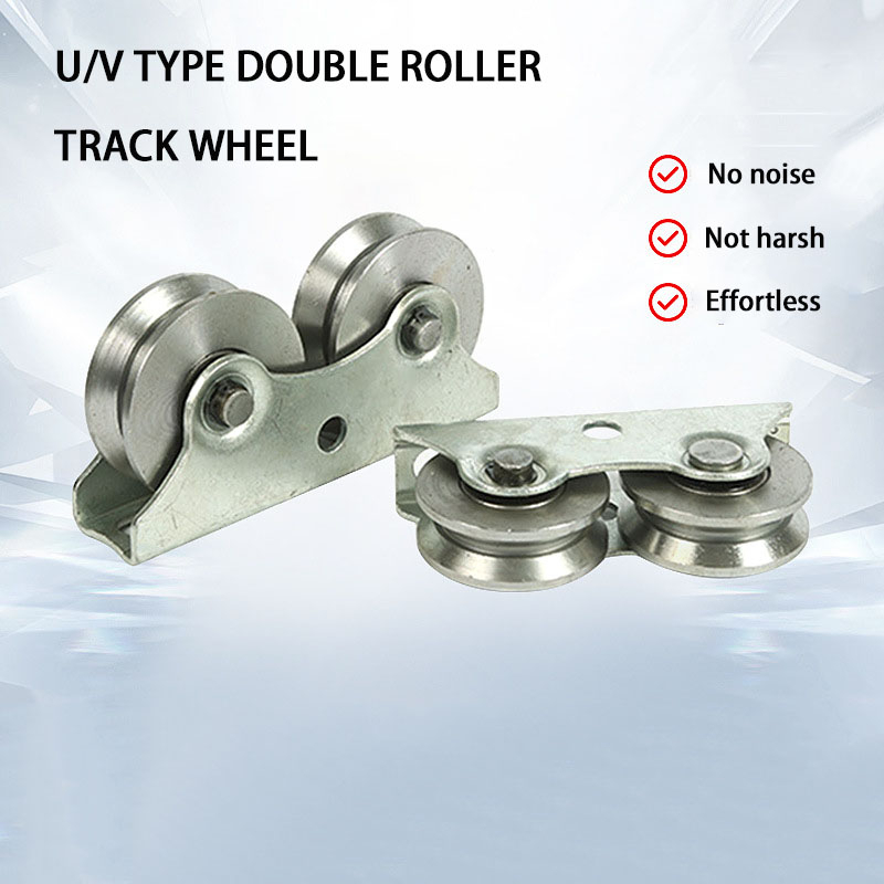 2 in 1 Vshaped Ugroove Sliding door track roller Sliding door double