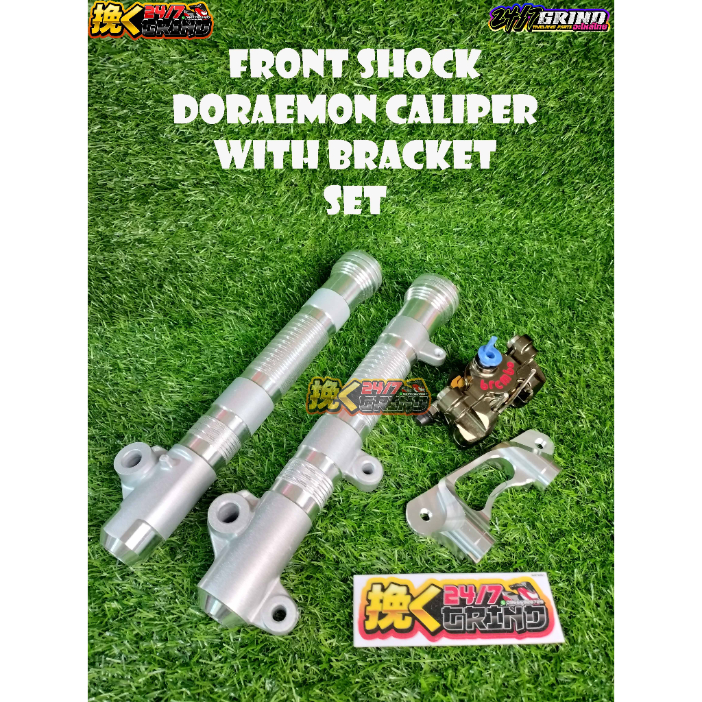 DORAEMON CALIPER WITH FRONT SHOCK AND CNC BRACKET SET HONDA CLICK