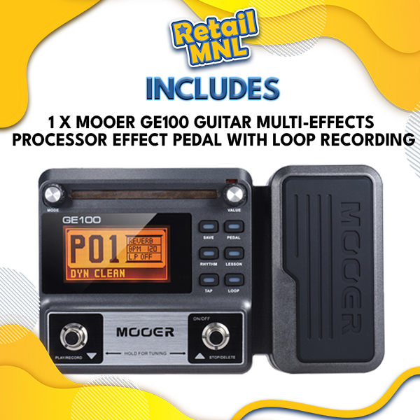 Retailmnl MOOER GE100 Guitar Multieffects Processor Effect Pedal with