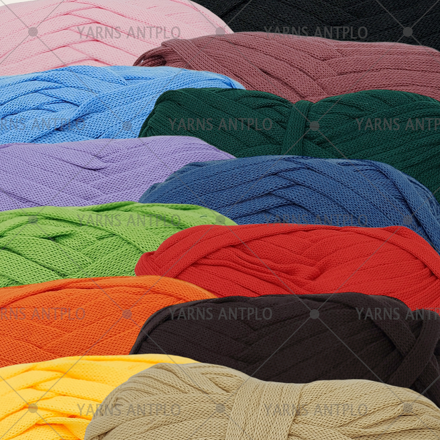 9MM TUBE POLYESTER T-SHIRT YARN/ 9MM HOLLOW BRAIDED RIBBON YARN - 100 ...