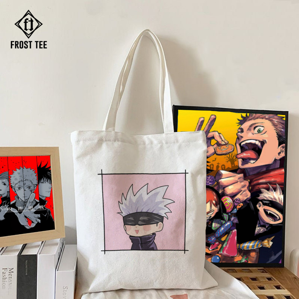 Jujutsu Kaisen Gojo Cute Anime Tote Bag | FROST TEE | Shopee Philippines