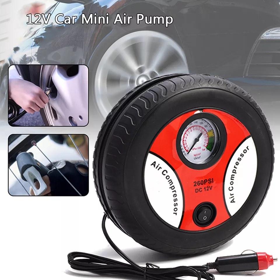 12v Mini Portable Car Air Compressor Auto Inflatable Pumps Electric