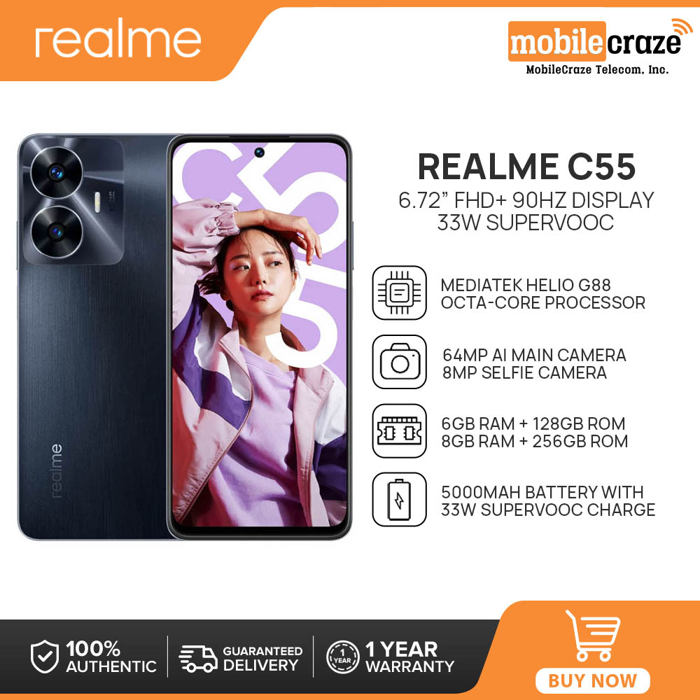 realme C55 (8GB + 256GB) Rainy Night Smartphone, Mobile