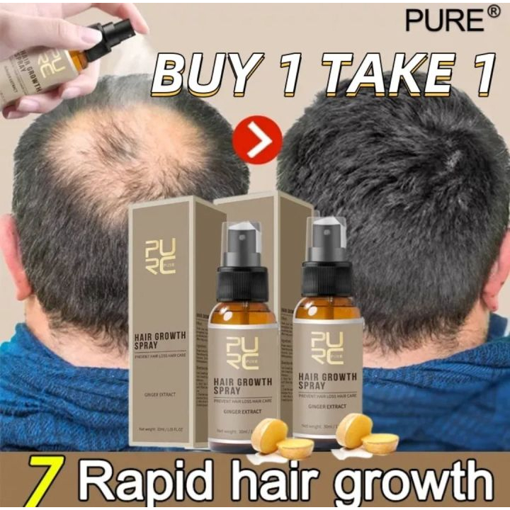 Purc Hair Growth Serum Rapid Hair Growth Spray Hair And Scalp Treatment Anti Hair Loss 30ml 6680