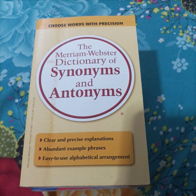 The Merriam - Webster Dictionary Of Synonyms And Antonyms | Shopee ...