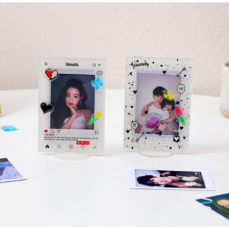 Girls Korean Star Small Card Desktop Transparent Table Set Demolition ...