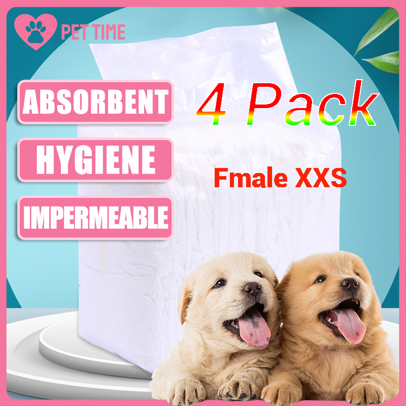 Disposable Dog Diapers 4 packs (40 pcs ) Pet Diaper Female XXS Shopee